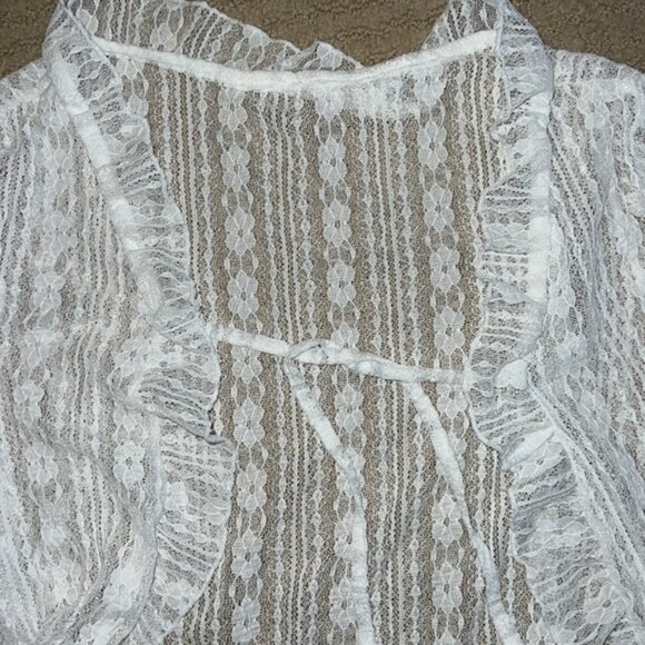 Sheer White Lace Cardigan - Picture 2 of 4